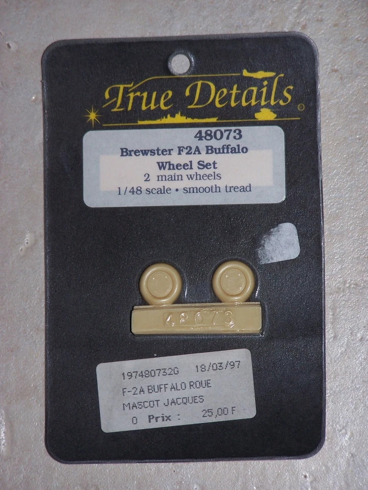 TRUE DETAILS 1/48ème Kit roues résine P-26 Peashooter or P-6 Hawk  Ref.48042 - Photo 1/1