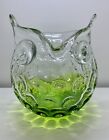 Vintage Trautman Art Glass Owl Vase Honeycomb