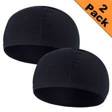 2PCS Moisture Wicking Skull Cap Cycling Helmet Liner Sports Beanie Hat Dome Caps