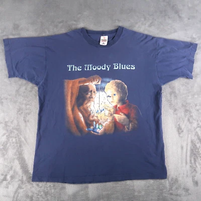 Camiseta De Colección Años 90 The Moody Blues Summer Tour 1996 XL Azul Desteñido Puntada Única Foto 1 de 4