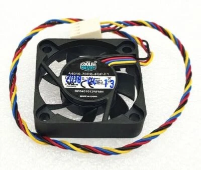 Cooler Master DF0401012RFMN 12V 0.16A 40*40*10MM 4CM 4wires Cooling Fan - Image 1 of 3