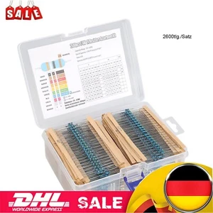 2600pcs Widerstände SET 1/4W Metallschicht Metallfilm Widerstand Sortiment DE - Bild 1 von 12