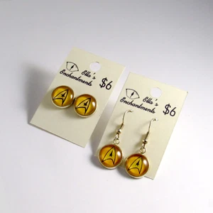 Yellow Original Series Star Trek Earrings - Picture 1 of 1
