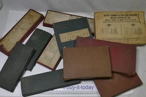 VTG LOT OF WATCHMAKER PARTS - 11 boxes crowns, hands, sleeves, hairsprings etc. - Picture 1 of 21