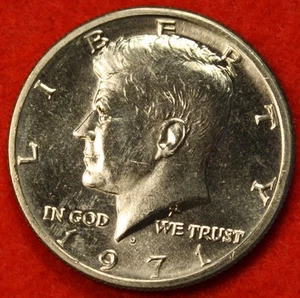 1971-D Kennedy half dollar from OBW BU beautiful coin KH99 - Picture 1 of 2