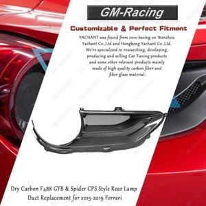 Dry Carbon F488 GTB & Spider CPS  Rear Lamp Duct Replacement for 15-19 Ferrari - Picture 1 of 7