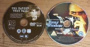 THE HARDER THEY FALL 1956-HUMPHREY BOGART & REAR WINDOW 1954-JAMES STEWART-2DVDS - Picture 1 of 1