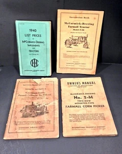 Cosechadora Internacional McCormick Deering de 1936 a 1945 de colección 4 catálogos manuales - Imagen 1 de 17