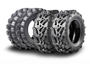 MCKINLEY UTV ATV Tires 26X10-12 & 26X12-12 6 Ply Full Set Super Mud Offroad - Picture 1 of 7