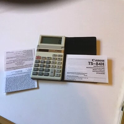 Canon TS-84H  HandHeld Calculator Solar Vintage - Image 1 of 4