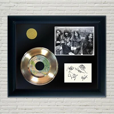 Black Sabbath Framed 45 Gold Record Reproduction Signature Display  - Image 1 of 2