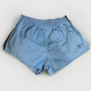 Vintage 70s 80s ADIDAS Trefoil Lined Running Tennis Athletic SHORTS ~ Large Blue - Picture 1 of 15