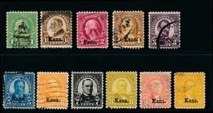UNITED STATES (US) 658-668 USED KANSAS F-VF SET - Picture 1 of 1