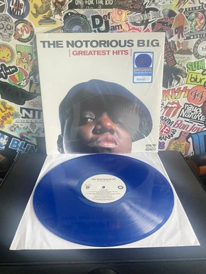 NOTORIOUS BIG Greatest Hits VG++ 2LP BLUE VINYL W/HYPE STICKER - Image 1 of 2