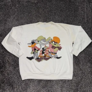 Vintage 1993 Looney Tunes Wild West Sweatshirt Bugs Daffy Taz XL Slight Yellowed - Picture 1 of 12