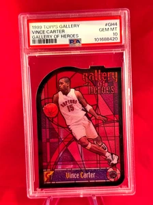 1999 TOPPS - GALLERY OF HEROES - VINCE CARTER - CARD #GH4 - PSA 10 GEM MINT HOF - Picture 1 of 2