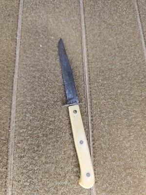 Mini Cuchillo Colonial Vintage Hecho en EE. UU. 6" Mango Blanco Foto 1 de 3