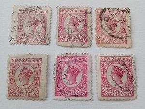 New Zealand 1875 QV 1/2d Newspaper stamps used - Bild 1 von 2
