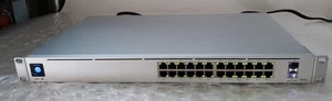 Ubiquiti USW-PRO-24-PoE Professional 24-Port PoE Switch w/ Power Cord + Ears - Picture 1 of 10