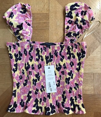 French Connection Elasticated smock top S New & Tag RRP £45.00 - Image 1 of 4
