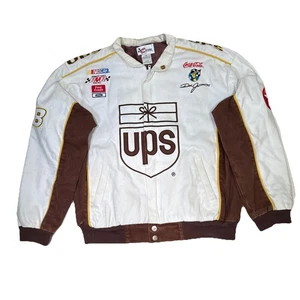 Vintage Dale Jarrett #88 UPS Chase Authentics NASCAR Racing Jacket Medium USED - Picture 1 of 16