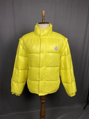 Moncler Vintage Men's Bright Yellow Down Insulated Puffer 3-in-1 Jacket Size 3 - Image 1 of 4