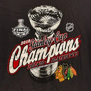 chicago blackhawks 2010 stanley cup championship shirt mens medium - Picture 1 of 3