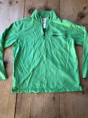 Nautica Mens Pullover 1/4 Zip Sweatshirt Green Logo Sail Crest Chest Pocket L - Image 1 of 4