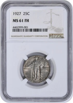 1927 Standing Liberty Silver Quarter MS61FH NGC - Image 1 of 2