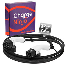 Produktbild - Charge Ninja Typ2 Ladekabel für Elektroautos 3-Phasen, 32A, 22KW, Schwarz, 7.5m