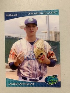 James Karinchak Card 2018 Lynchburg Hill Cats Team Card