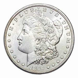 Dólar de plata Morgan 1899-O brillante moneda de Estados Unidos sin circular - Imagen 1 de 3