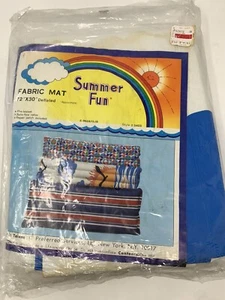 Vintage Summe Fun Pool Fabric Mat floatie 72x30 NEW  - Picture 1 of 3