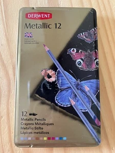 derwent metallic pencils 12 pieces sealed (See Pics For Details) - Picture 1 of 6