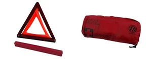 OEM VW First Aid Kit Emergency Set Warning Triangle Original DIN 13164 - Picture 1 of 13