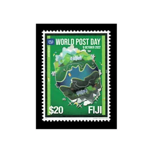 FR5895 - 2022 Fiji Journée Mondiale de La Courrier - Joint Issue - Commune - Afbeelding 1 van 1