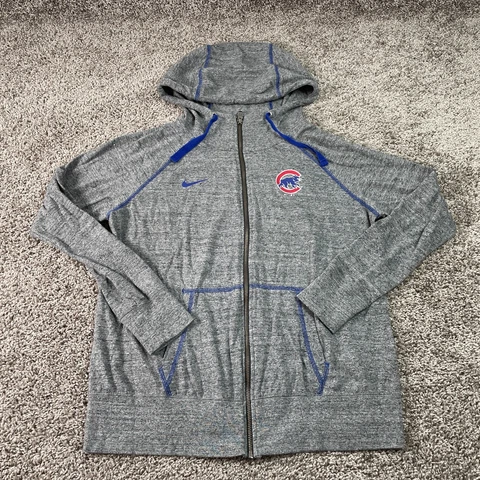 Chicago Cubs Jacket Womens large Blue Gray MLB Baseball Nike Ladies Cover