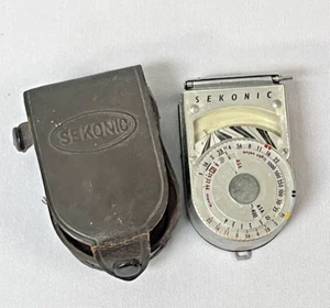 Misuratore di esposizione universale vintage SEKONIC L-8 Giappone con custodia - Foto 1 di 19