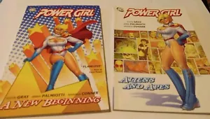 2X Power Girl A New Beginning & Aliens And Apes DC Comics June 2010 TPB 1st/1st - Picture 1 of 17