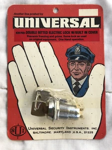 NEW Vintage Universal #2675 Double Bitted Electric Lock with Built-In Cover - Picture 1 of 3