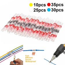 100X CONNETTORI TERMORETRAIBILI SALDANTI PRECIVA GUAINE TERMORESTRINGENTI