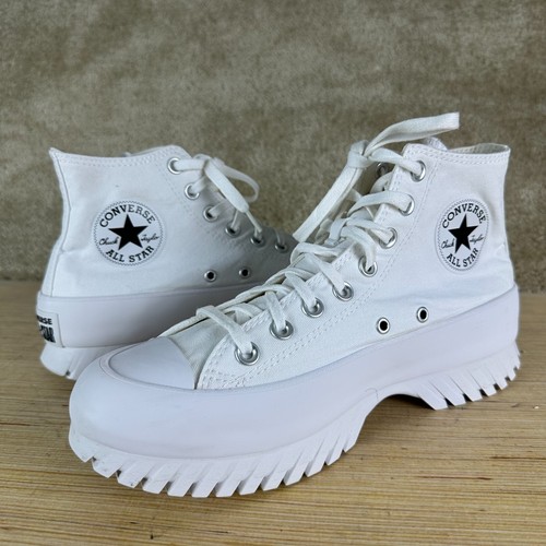 Sneakers Converse Chuck Taylor All Star High Lugged bianche donna 9 uomo 7