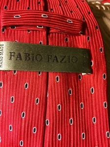 Fabio Fazio 100% Silk Handmade Tie Size Extra Large - Picture 1 of 4