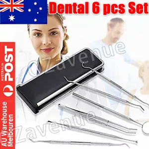 7pcs Stainless Dental Tool Set Kit Dentist Teeth Clean Hygiene Mirror Care A - Picture 1 of 11