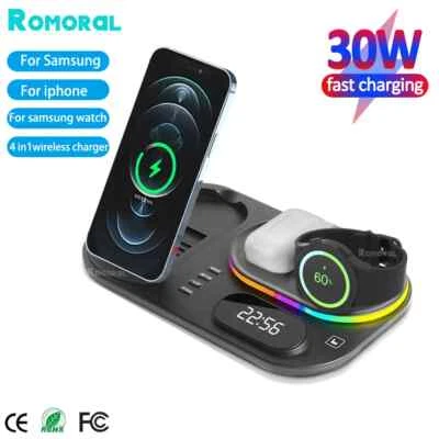 30W 4 in 1 Wireless Fast Charging Station  for Samsung Galaxy Watch 7/6/5/Pro/4 - image 1 of 4
