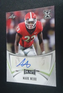 Mark Webb 2021 LEAF DRAFT RC AUTO #BAMW3 BULLDOGS - Picture 1 of 2