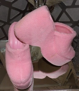 DOLLS KILL LADY GO DIVA PINK FUZZY PLATFORM CLOGS MULES (SZ: 9) - Picture 1 of 6