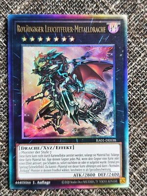 Yu-Gi-Oh! - Rotäugiger Leuchtfeuer-Metalldrache - RA01-DE038 - Prismatic UMR - Bild 1 von 3