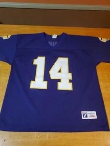Camiseta de los Minnesota Vikings para hombre grande con logotipo púrpura 7 Brad Johnson NFL años 90 EE. UU. - Imagen 1 de 9