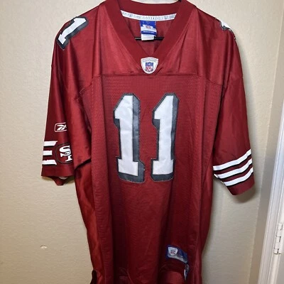 Camiseta roja vintage Alex Smith #11 San Francisco 49ers NFL Reebok para hombre XL Foto 1 de 4